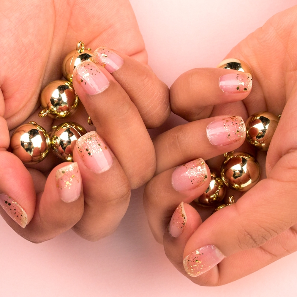 gold confetti dip eye candy incoco nails RELISTED - Picture 1 of 2